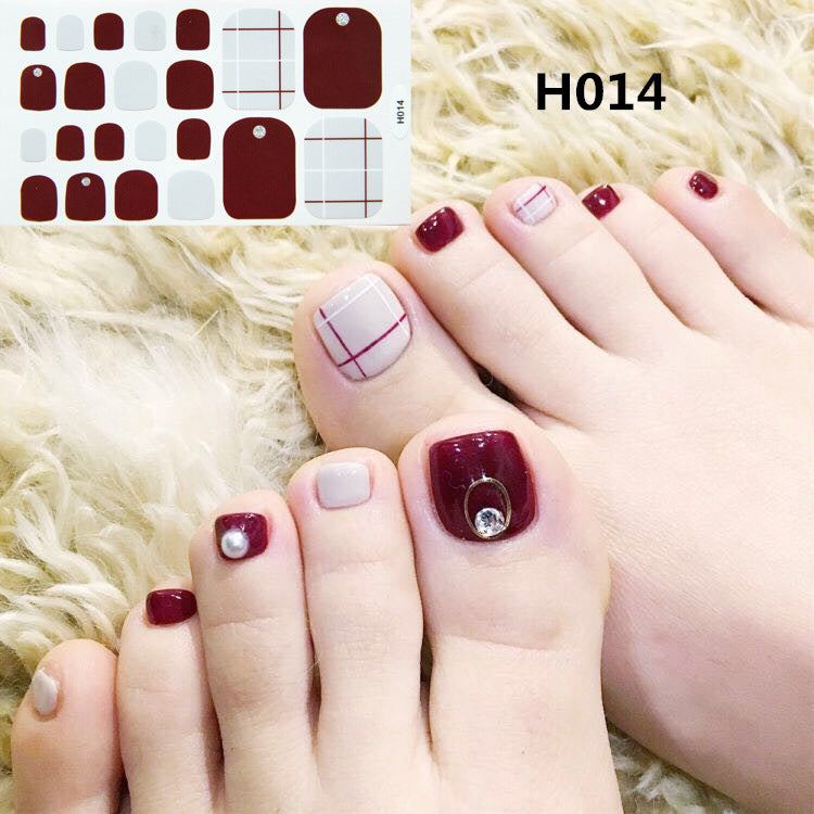 Feet Paper Imitation Diamond Waterproof Durable Nail Stickers