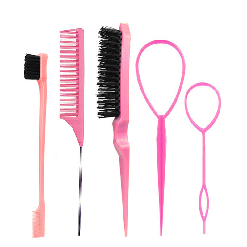 Highlight Tail Double-headed Eyebrow Brush Steel Needle Puller Pin Hair Brushes & Combs