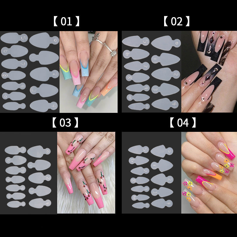 Die Sheet No Paper Tray Extension Nail Stickers