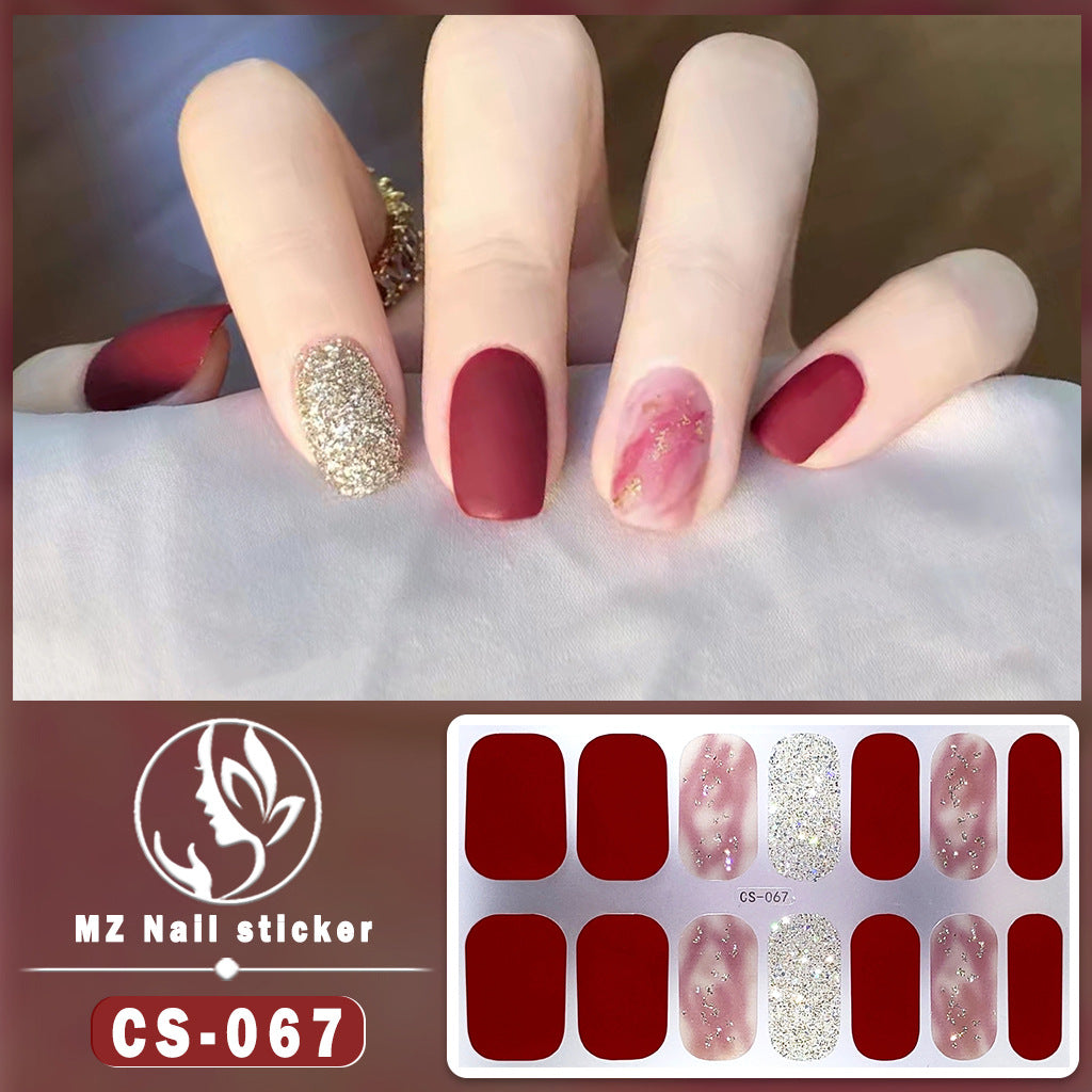 Applique Full Paste Blooming Contrast Color Nail Stickers