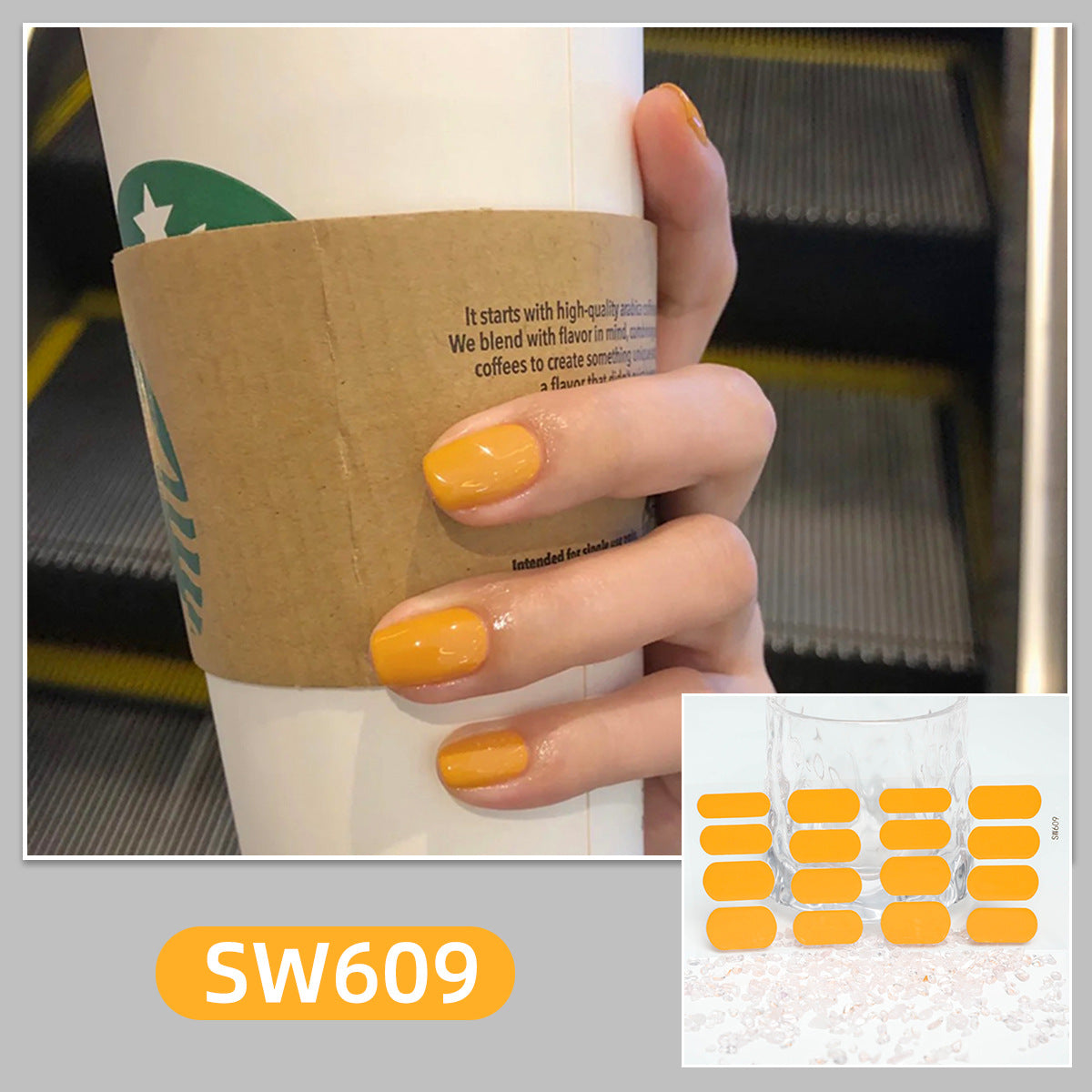 Simple Solid Color Collection Gentle Gradient Nail Stickers