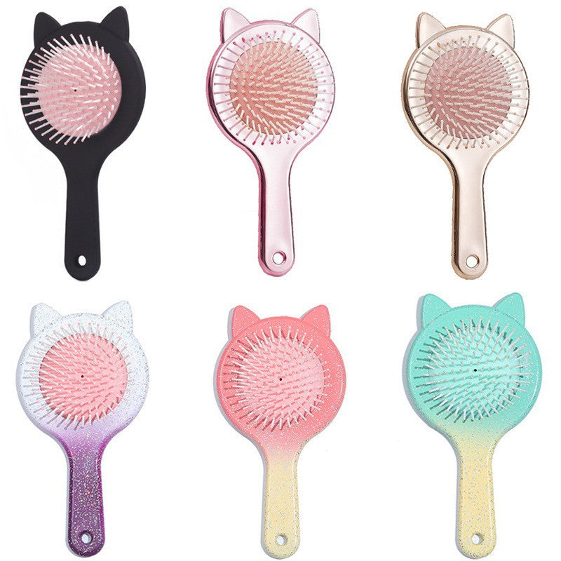 Brosses et peignes à cheveux portables pour cuir chevelu avec dessin animé mignon pour airbag