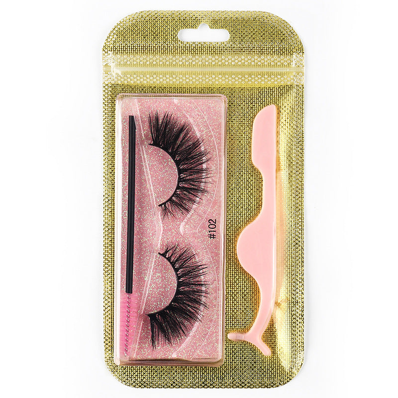 Eyelashes Natural Thick Pair Of Fast False Lashes