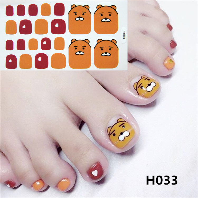 Feet Paper Imitation Diamond Waterproof Durable Nail Stickers