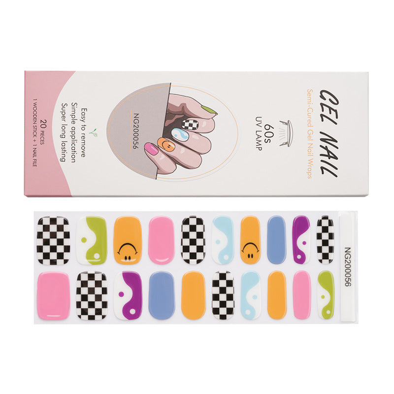 Gel Finger Therapy Light Uv Half Nail Stickers