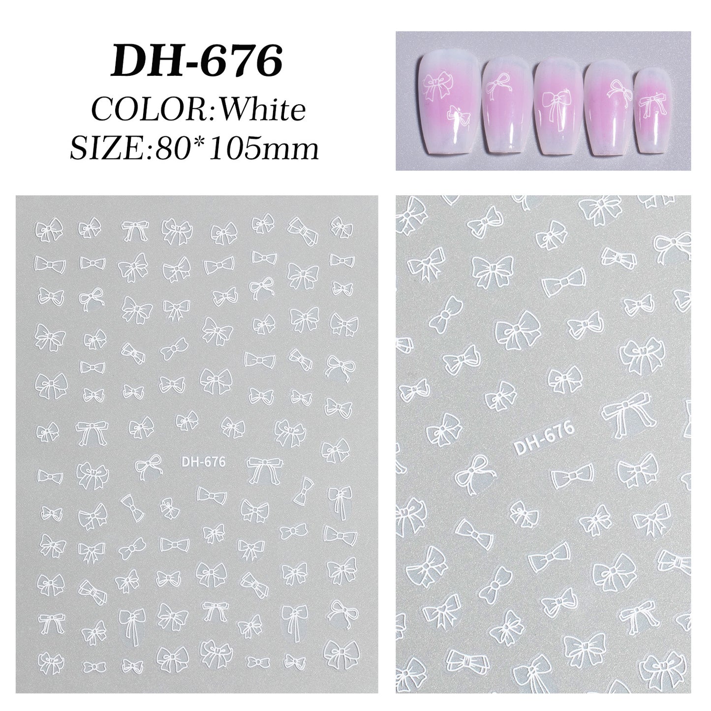 Minimalist Bowknot Adhesive Bow High-grade Hot Nail Stickers