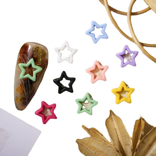 Hollow Stereo Small Size Mini Pentagram Nail Care Nail Art