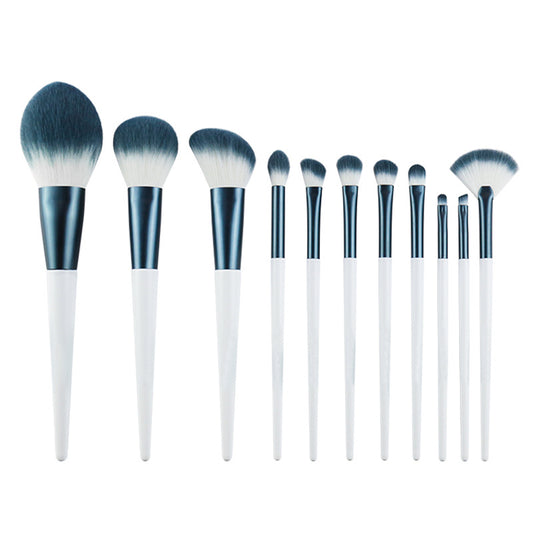 Deep Blue Portable Brush Suit Artificial Fiber Makeup Brushes Accessories