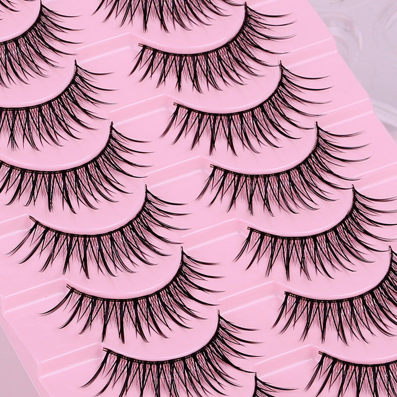 Acrylic Pair With Hard Stem Natural Eyelashes Thick False Lashes