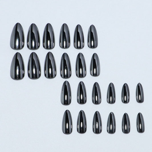 Faux ongles électrolytiques Patch amovible noir Nail Art