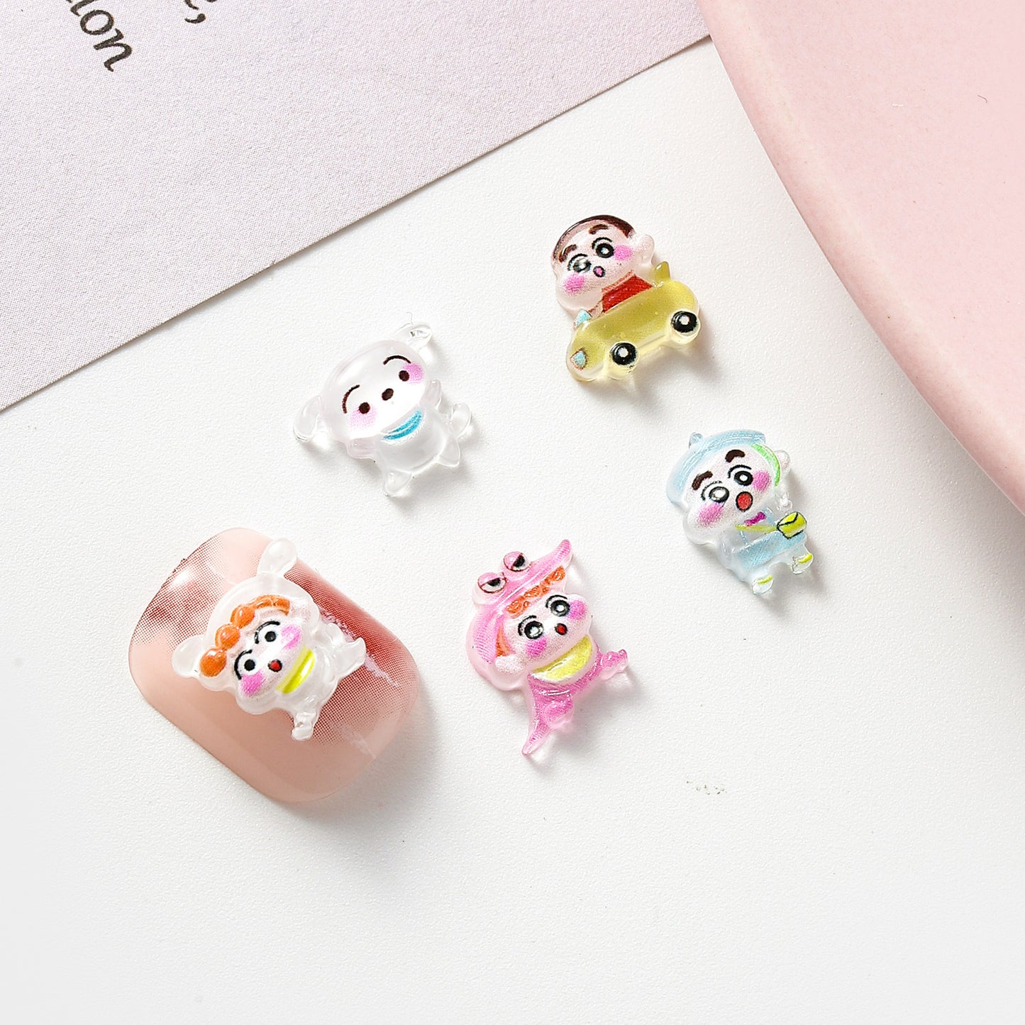 Crayon Cartoon Ornament Funny Story Doll Nail Care Nail Art