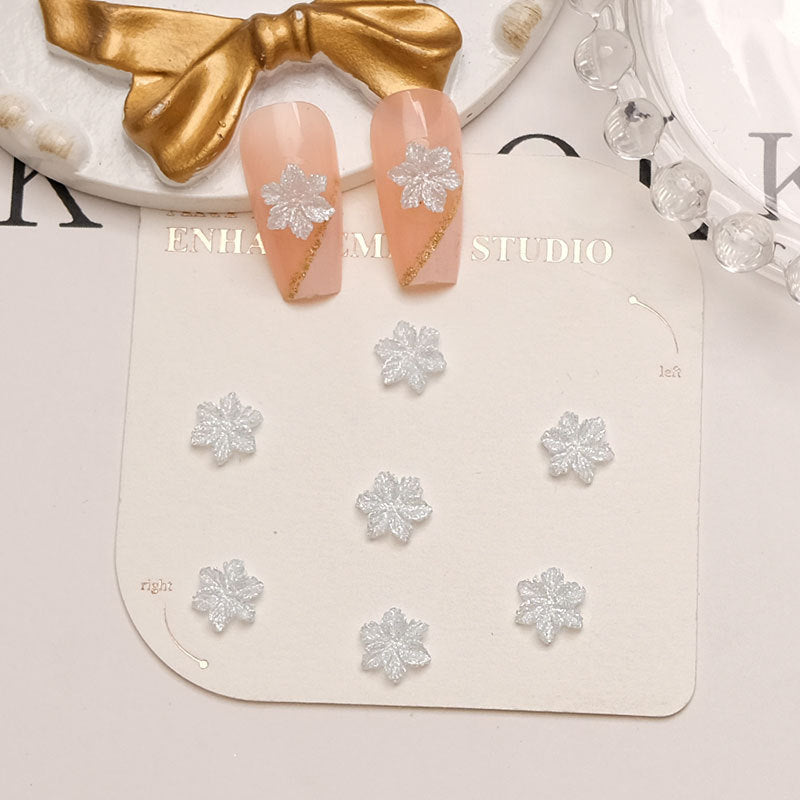 Mermaid Small Snowflake Ornament Handmade Resin Nail Care Nail Art