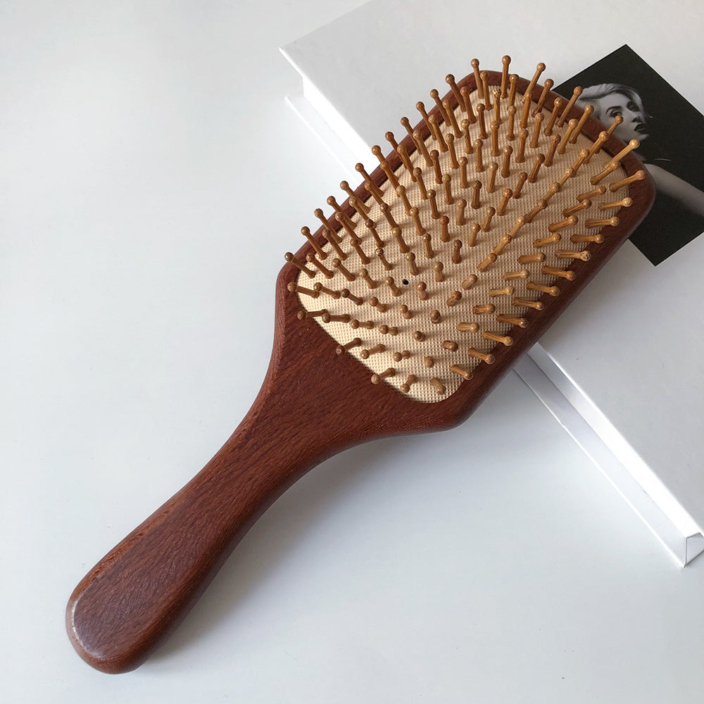 Brosses et peignes à cheveux ménagers à coussin d'air en bois d'ébène pour massage du cuir chevelu