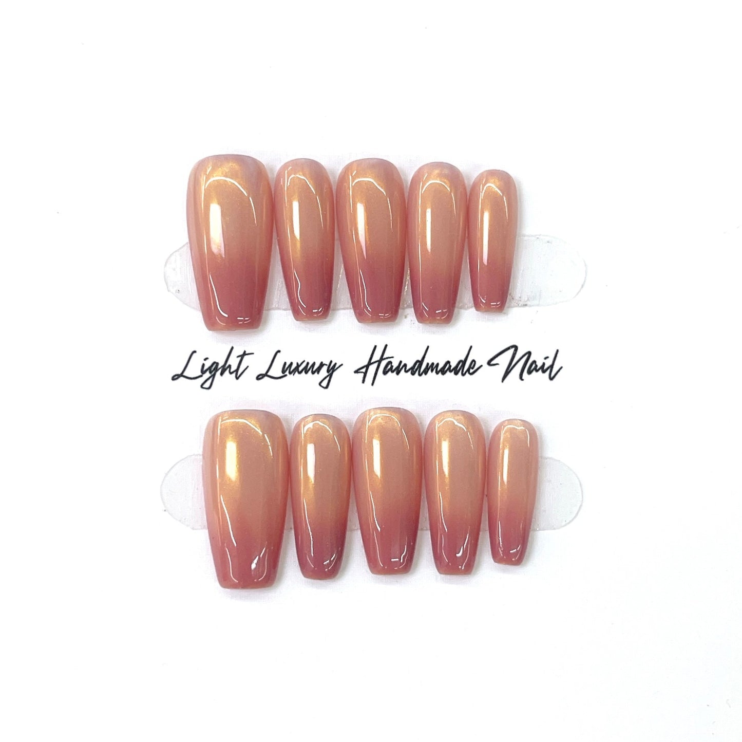 Powder Pink Gradient Pure Want To Nail Stickers