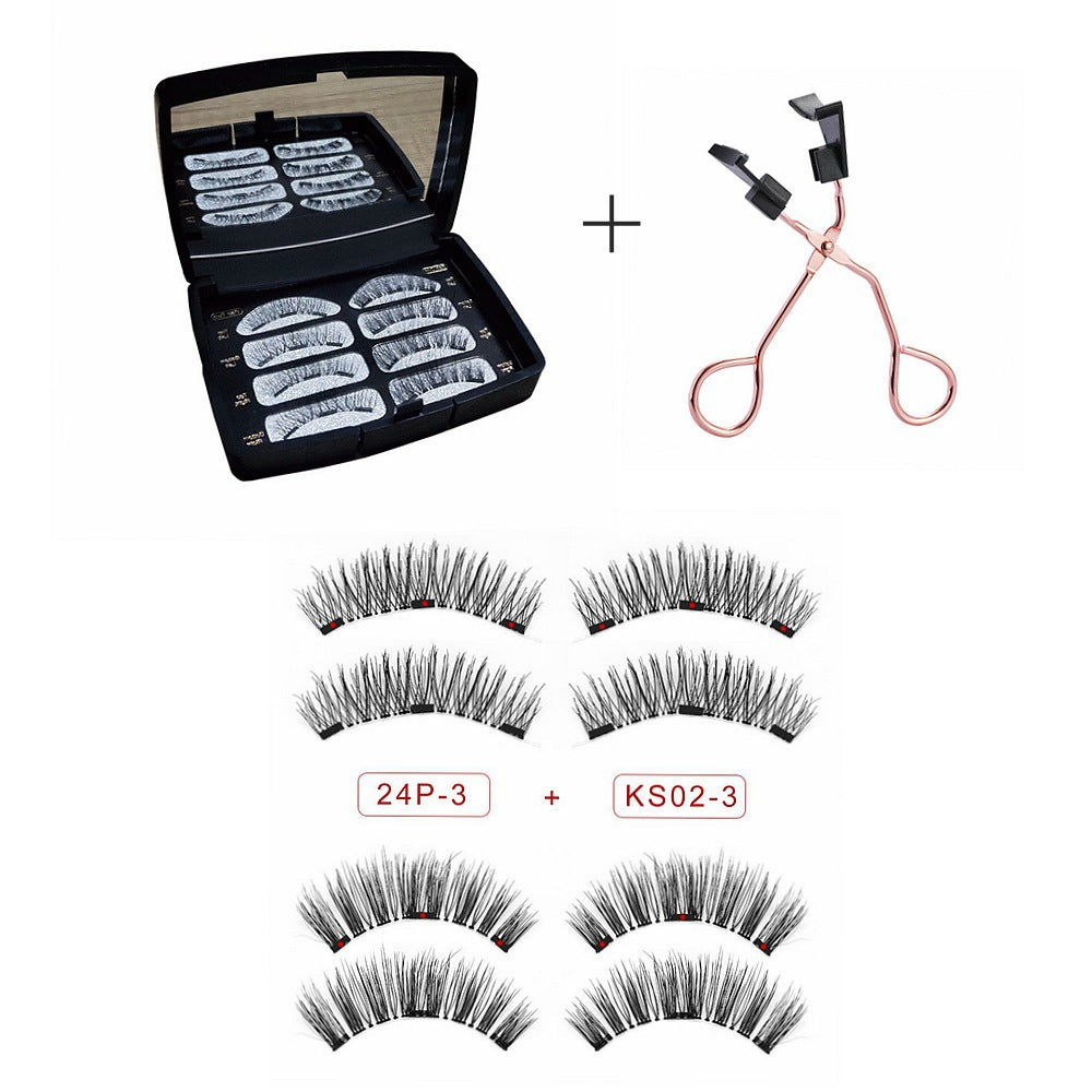 Magnetic Eyelashes With Mirror Magnet Natural False Lashes