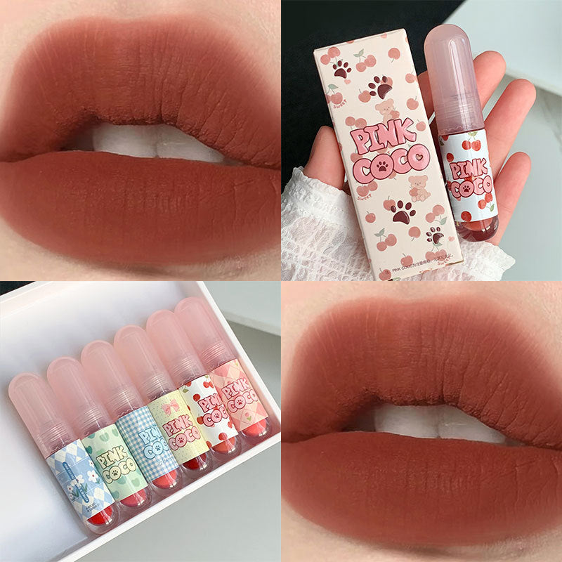 Capsule de brume légère Gloss mat Gloss à lèvres unis Mud