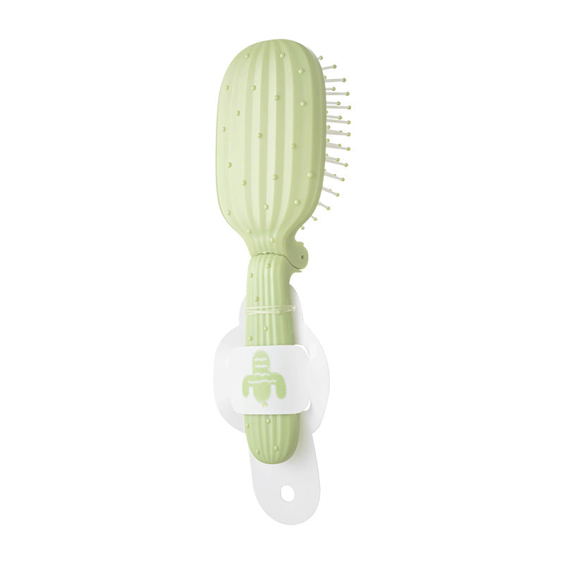 Coussin d'air pliable portable en forme de cactus pour brosses et peignes à cheveux