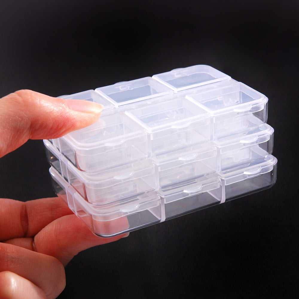 Box Portable Independent Open Lid Ornament Nail Tool Set