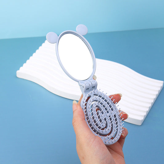 Mini brosses à cheveux et peignes en plastique pliables et portables pour enfants