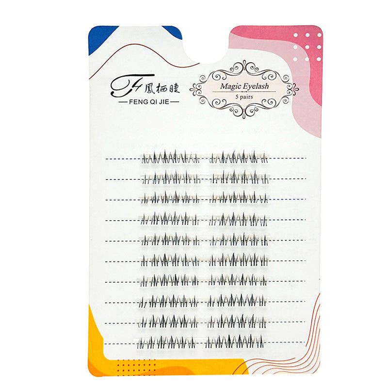 Flame Split Eyelashes Novice Natural Single False Lashes