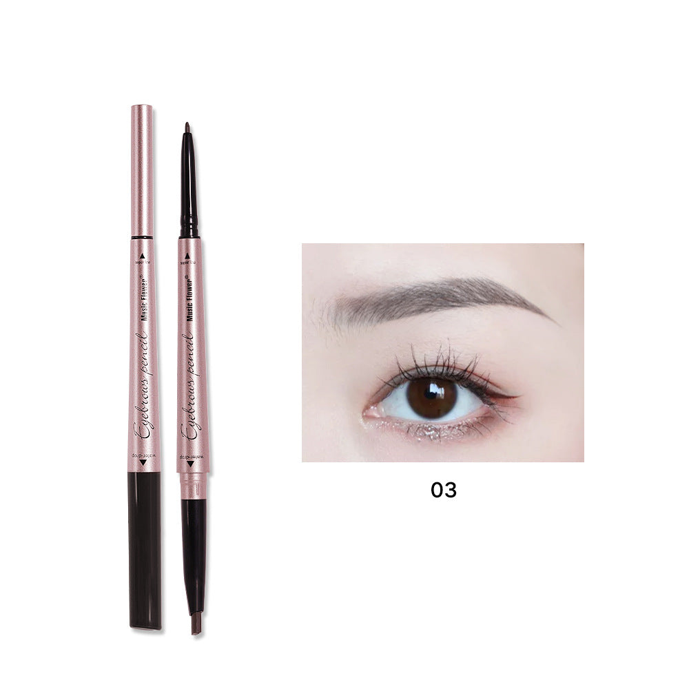 Flower Double Head Extremely Thin Tattoo Eyebrow Eye Makeup Accessories