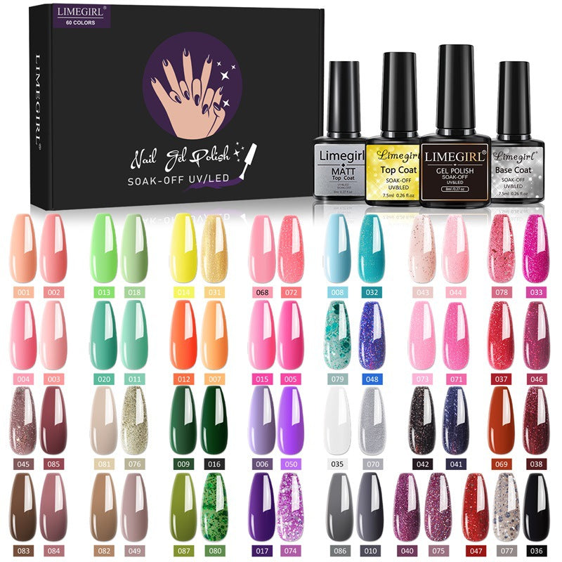 Ensemble d'outils amovibles pour ongles UV avec gel de manucure coloré