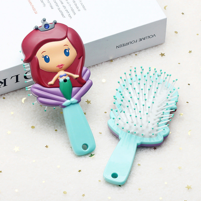 Mini brosses et peignes à cheveux en plastique rose pour la maison