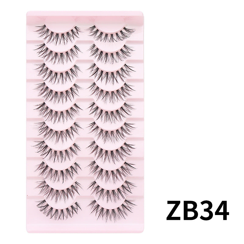 Pair Of Single Line Fish Thin Stem False Lashes