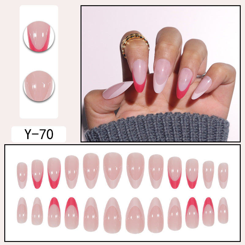 Manucure Patch Amovible Faux Ongle Court Finition Nail Art