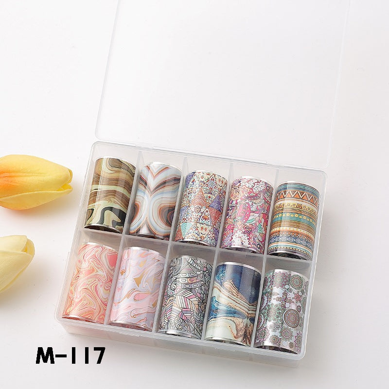 Suit Flower Marble Blooming Snake Pattern Nail Stickers