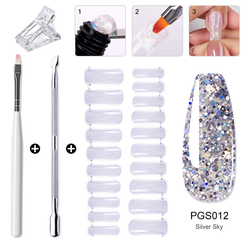 Beauty Crystal Extended Glue Suit Quick Nail Tool Set