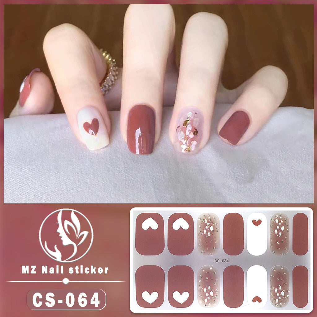 Applique Full Paste Blooming Contrast Color Nail Stickers