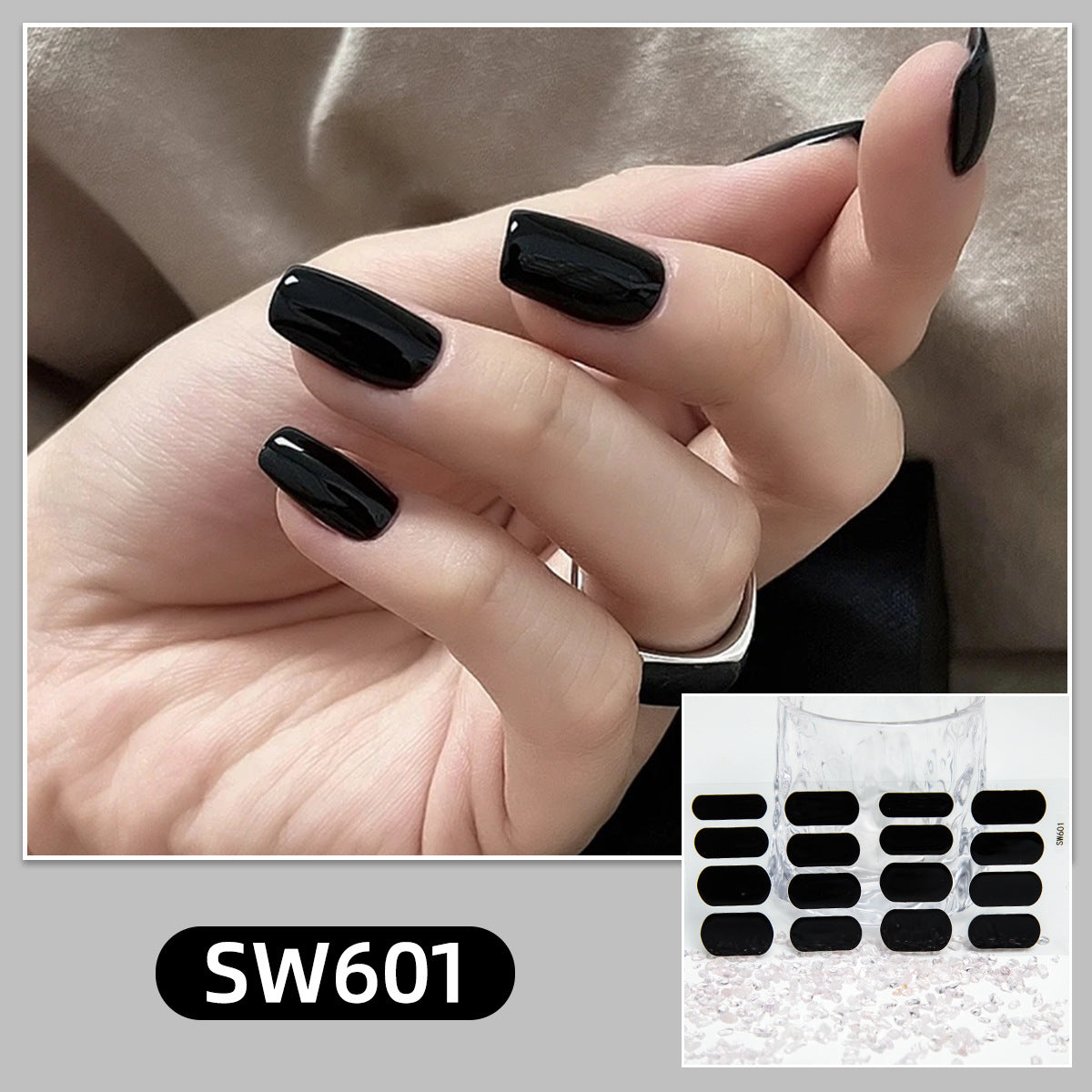 Simple Solid Color Collection Gentle Gradient Nail Stickers