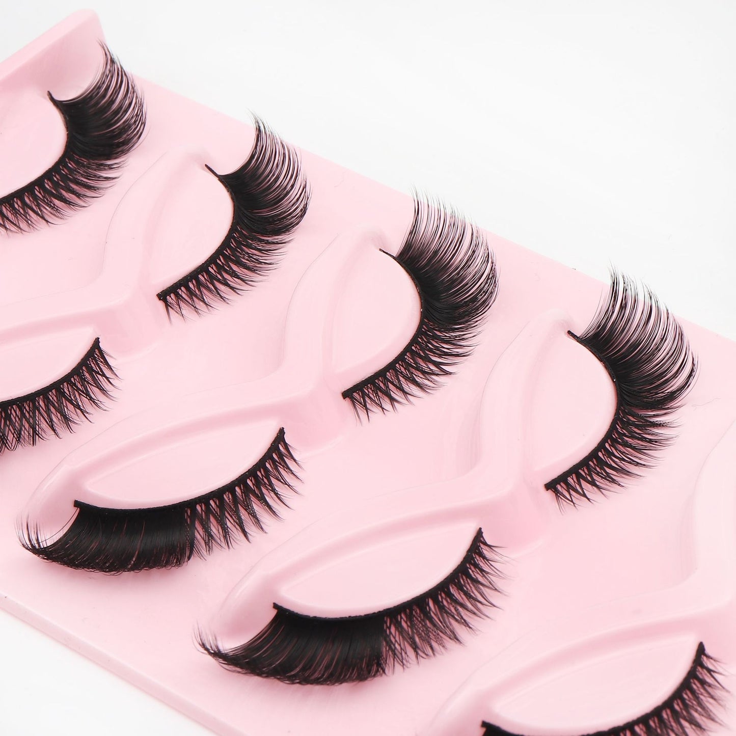 Five Pairs Of Cat Eyelashes Thick False Lashes