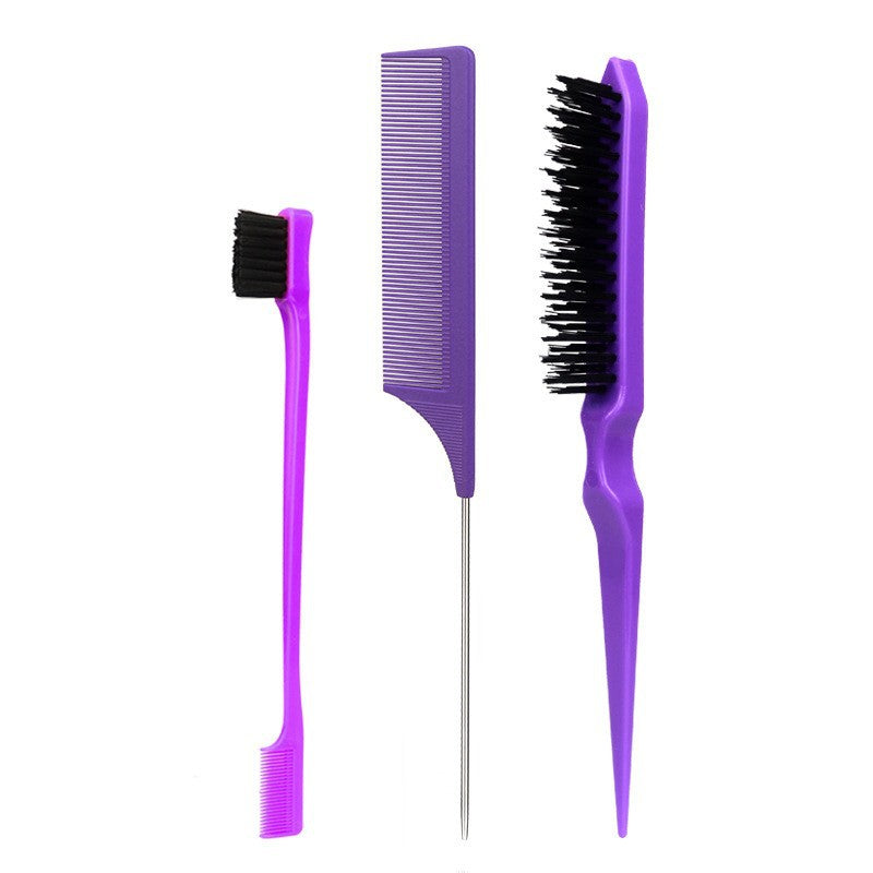 Brosse à sourcils Style Edge Control Partition Brosses et peignes à cheveux à queue pointue