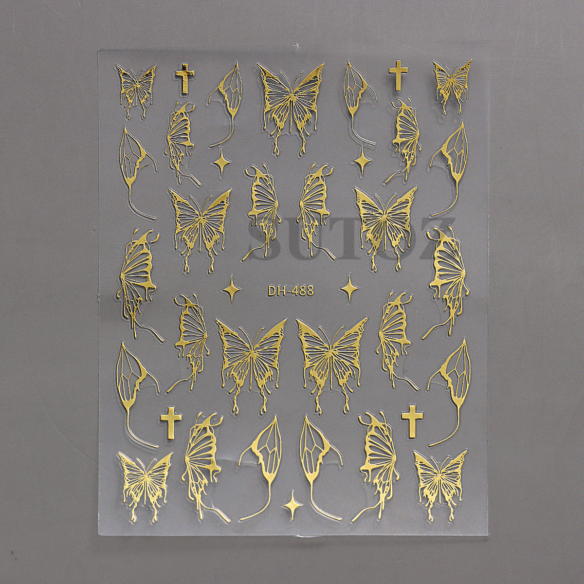 Hot Liquid Three-dimensional Hollow Butterfly Back Nail Stickers