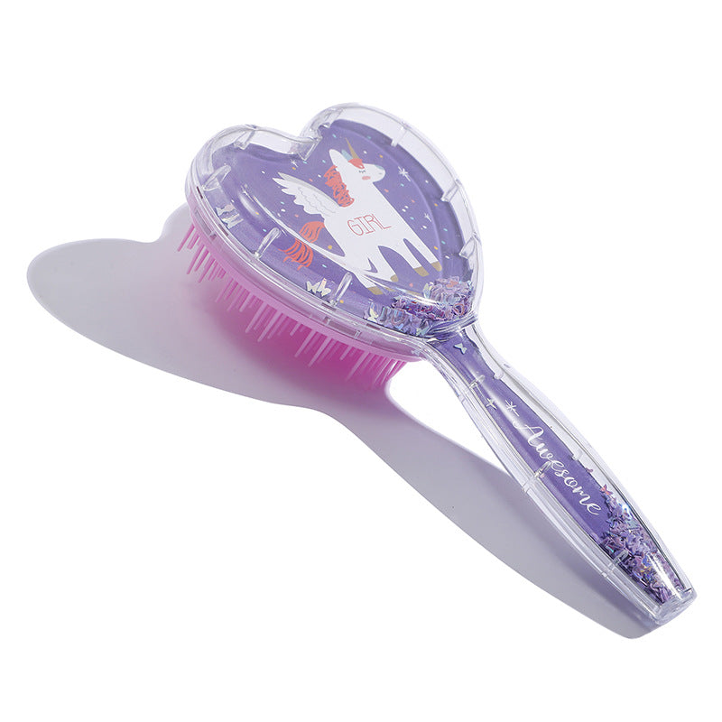 Brosses à cheveux et peignes à coussin d'air transparents pour enfants