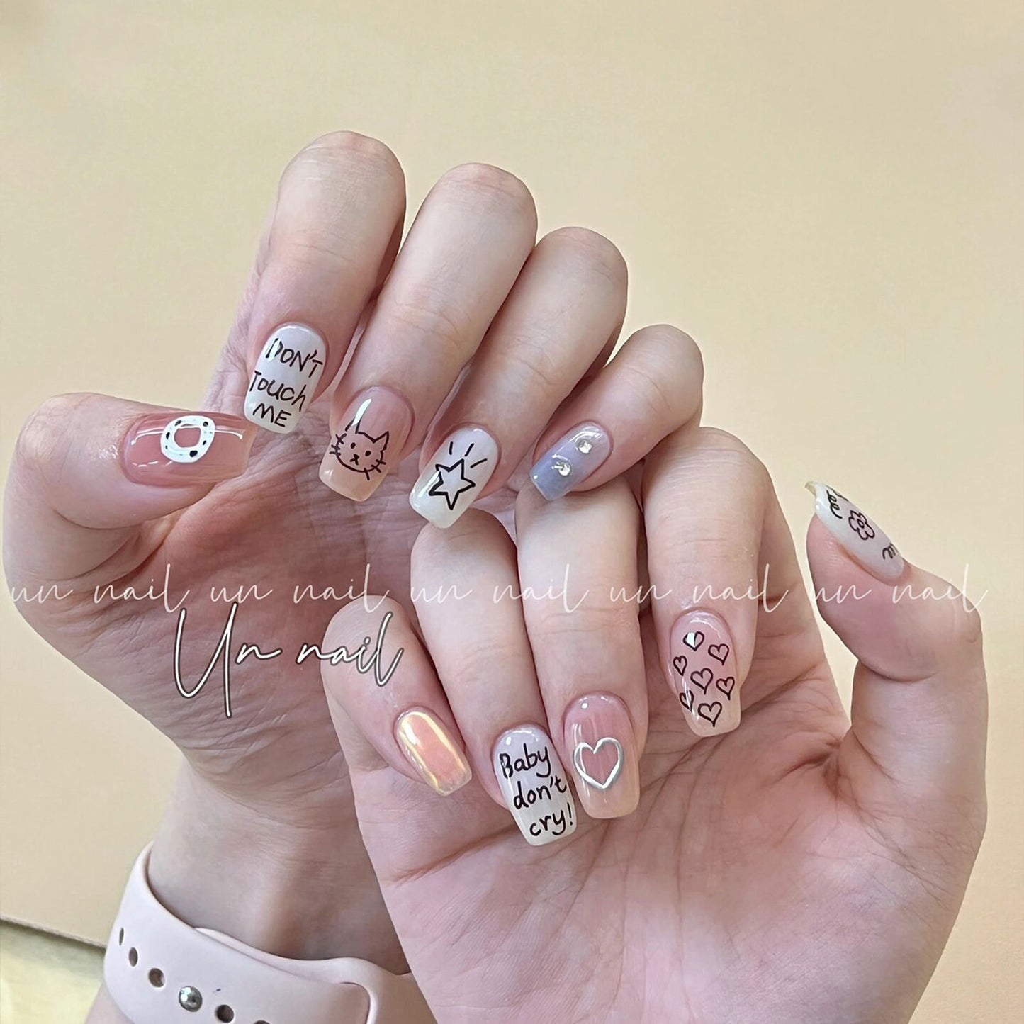 Small Animal Flower Butterfly Pattern Thin Nail Stickers