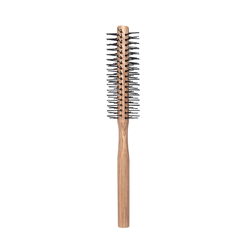 Household Bangs Inner Buckle Wooden Roller Round Unisex Stylist Hair Brushes & Combs