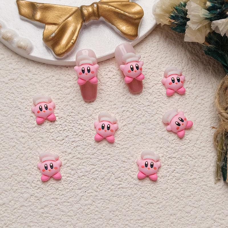 Cartoon Wear Armor Resin Kirby Ornament Nail Care Nail Art