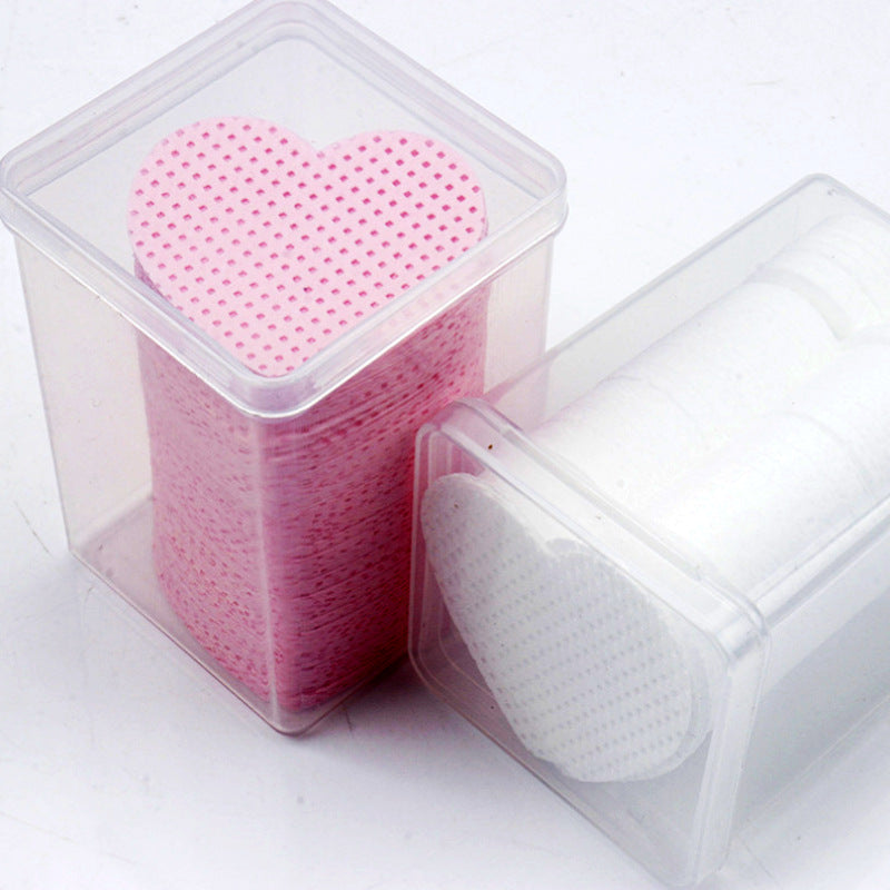 Wipe Clean Cotton Sheet Pink Heart-shaped Bottle Nail Art