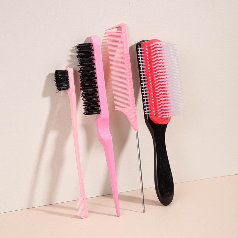 Brosses et peignes à cheveux secs creux à dents fines et à forme duveteuse