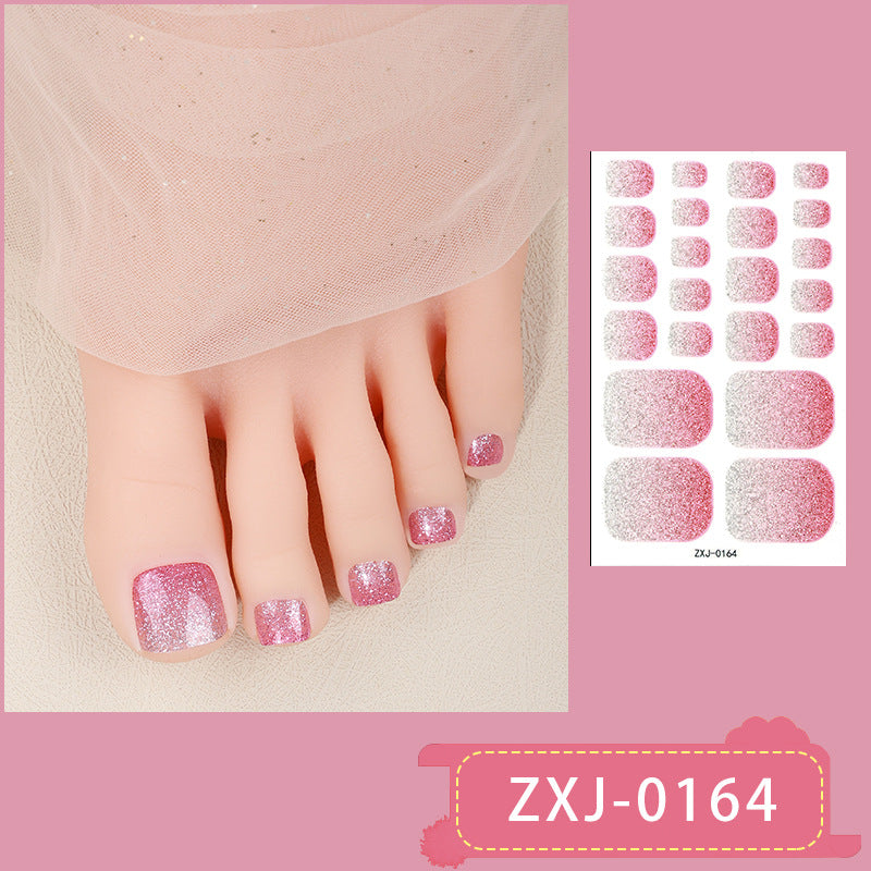 Onion Flash Toe Gradient Cat Foot Nail Stickers