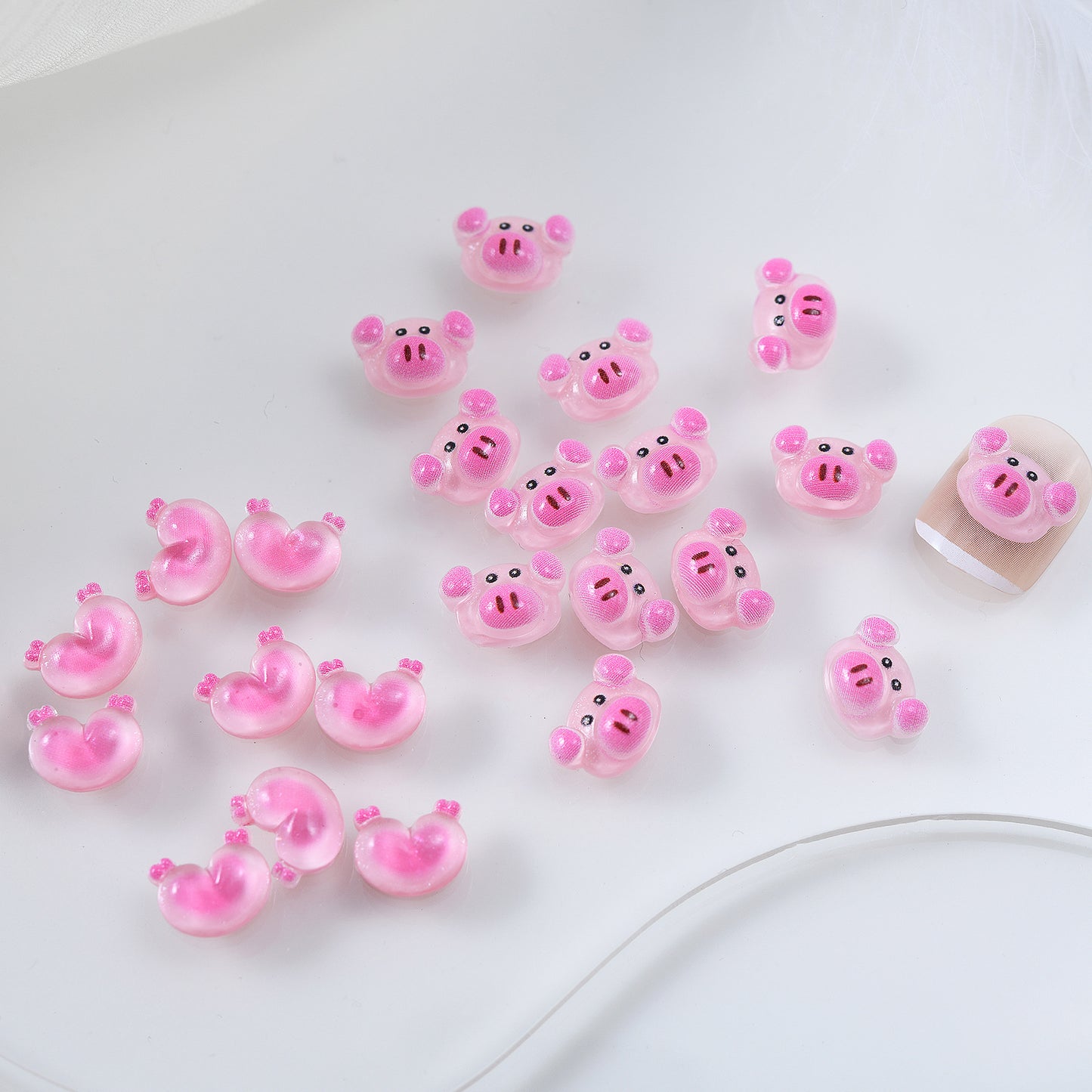 Pig Ornament Cute Cartoon Pink Mini Nail Care Nail Art