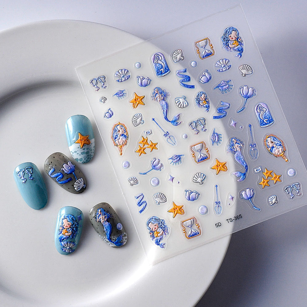 Lucky Koi Cute Fish Soft Relief Nail Stickers