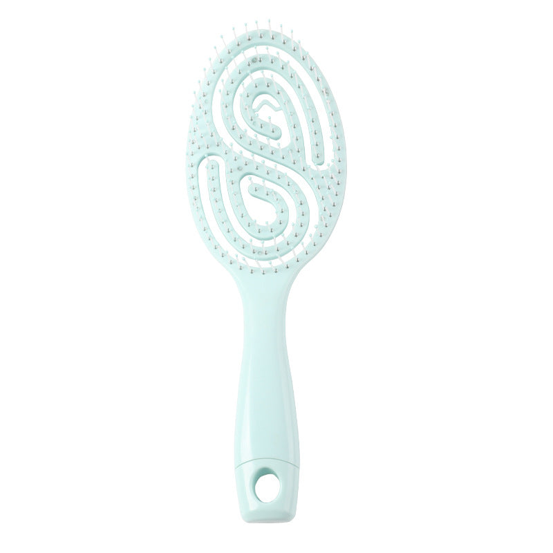 Brosses et peignes à cheveux bouclés longs à coussin d'air pour femmes en forme de macaron mignon