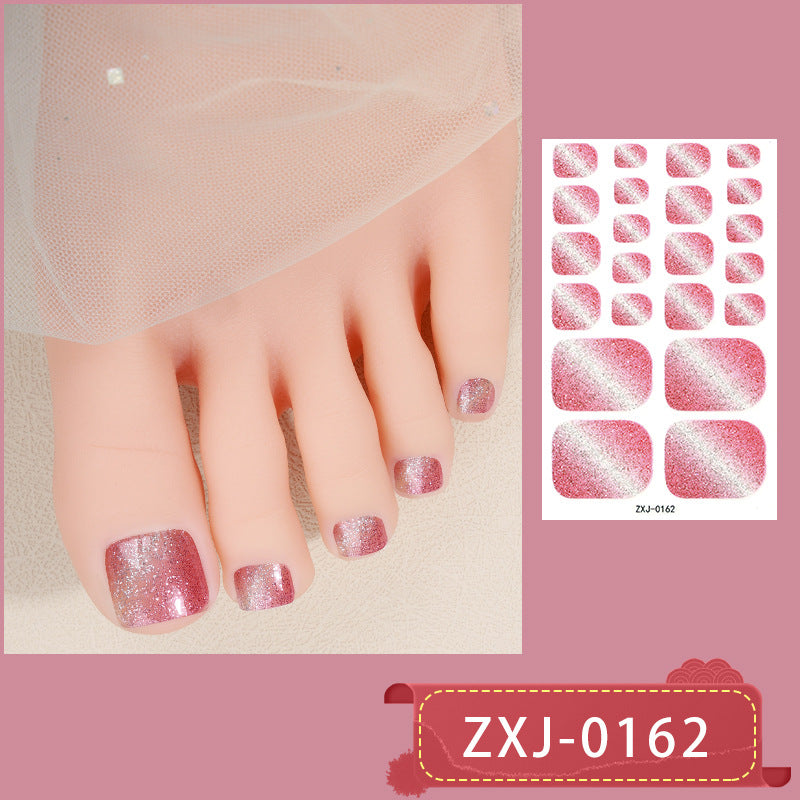 Onion Flash Toe Gradient Cat Foot Nail Stickers