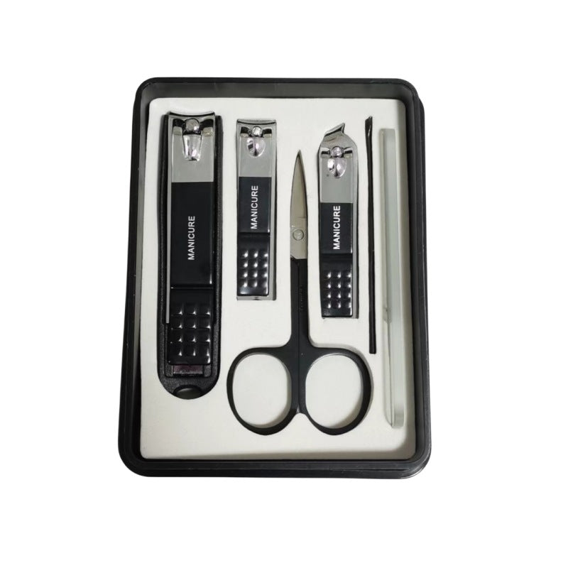 Ensemble d'outils de manucure pour ongles en acier vert foncé