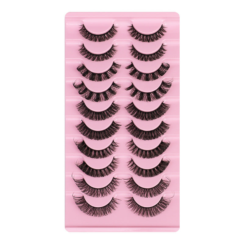 With Dense Curvature Eyelash Pairs Of Chemical Fiber False Lashes