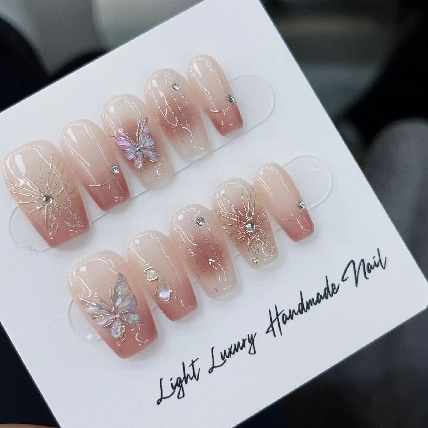 Short Ladder Collection Handmade Wear Manicure Nail Stickers